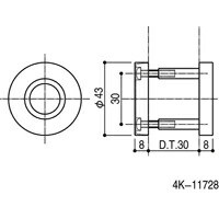 YKK AP　レバーハンドル用台座　【品番：YS HH4K-11728（YS HH4K11728）】