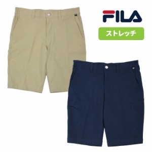 フィラ ゴルフウェア メンズ ショートパンツ ハーフパンツ 夏 7444324G シンプル ストレッチ 伸縮  動きやすい カジュアル ネイビー ベー