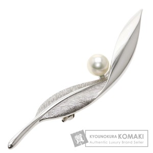 MIKIMOTO ミキモト 傘モチーフ ピンブローチ シルバー/K18YG/パール