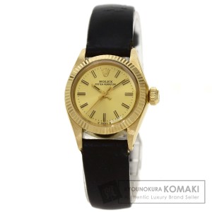 ロレックス ROLEX 6719  オイスターパーペチュアル  腕時計 K18イエローゴールド 革   中古