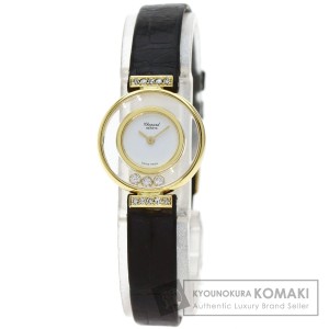 ショパール Chopard 20/5511  ハッピーダイヤモンド   腕時計 K18イエローゴールド 革   中古