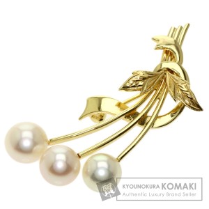 ミキモト MIKIMOTO  パール 真珠  ブローチ K14イエローゴールド レディース  中古