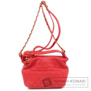 シャネル CHANEL  チェーンショルダー マトラッセ ゴールド金具  ハンドバッグ ラムスキン 中古