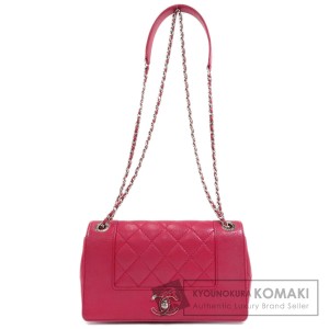 シャネル CHANEL  チェーンショルダー マトラッセ シルバー金具  ショルダーバッグ カーフ 中古