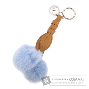 フェンディ FENDI  バッグチャーム チェリー  キーホルダー ファー レディース  中古