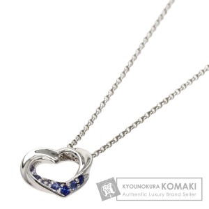 スタージュエリー STAR JEWELRY  ハートモチーフ サファイア  ネックレス K18ホワイトゴールド 中古