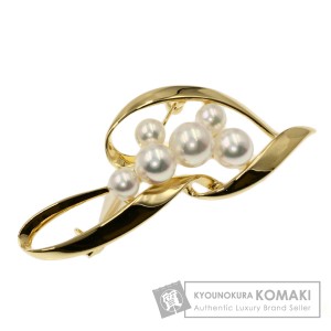 MIKIMOTO ダイヤモンド バイカラー ブローチ K18YG K18WG レディース