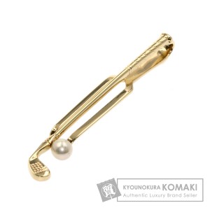 ミキモト MIKIMOTO  ゴルフクラブ パール 真珠　  タイピン K14イエローゴールド メンズ  中古