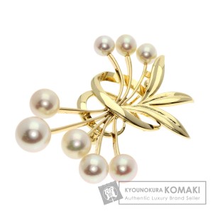 MIKIMOTO パール グローブ 真珠 ブローチ SV K18YG レディース