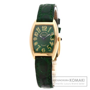 フランクミュラー FRANCK MULLER 1752 QZ SUN  トノウ カーベックス  腕時計 K18ピンクゴールド 革  中古