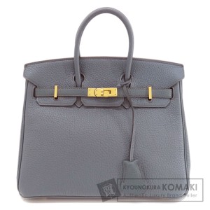 エルメス HERMES  バーキン25 ブルーオラージュ ゴールド金具  ハンドバッグ トゴ 中古