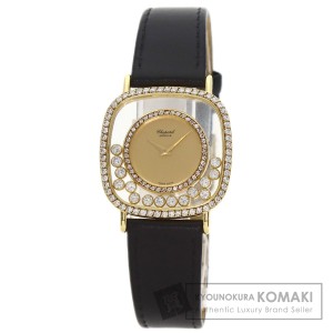 ショパール Chopard 21/2900  ハッピーダイヤモンド   腕時計 K18イエローゴールド 革   メンズ  中古