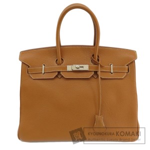 エルメス HERMES  バーキン35 ゴールド シルバー金具  ハンドバッグ トゴ レディース  中古