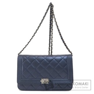 シャネル CHANEL  チェーンウォレット ボーイシャネル シルバー金具  中古