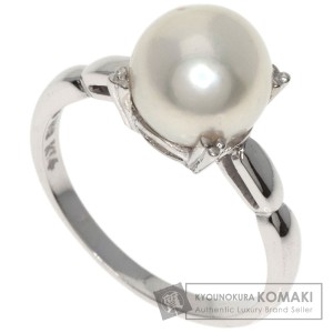 ミキモト MIKIMOTO  パール 真珠  リング・指輪 K14ホワイトゴールド レディース  中古