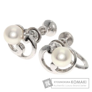 ミキモト MIKIMOTO  アコヤパール 真珠  イヤリング シルバー レディース  中古