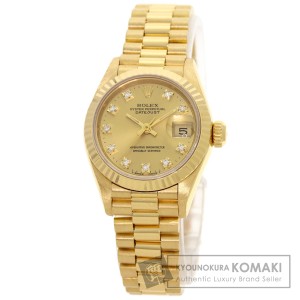 ロレックス ROLEX 69178G  デイトジャスト 10P ダイヤモンド  腕時計 K18イエローゴールド K18YG 中古