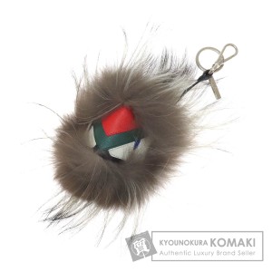 フェンディ FENDI  モンスターチャーム  キーホルダー ファー レディース  中古