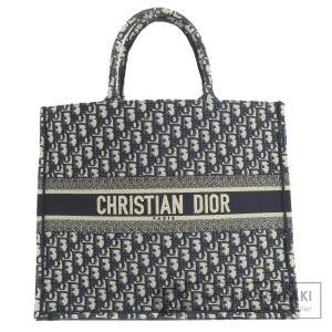 クリスチャンディオール CHRISTIAN DIOR  ブックトート  トートバッグ キャンバス レディース  中古