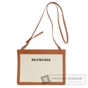 バレンシアガ BALENCIAGA 339937  ネイビーポシェット  ショルダーバッグ キャンバス 中古