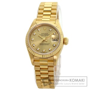 ロレックス ROLEX 69178G  デイトジャスト 10P ダイヤモンド  腕時計 K18イエローゴールド K18YG   中古