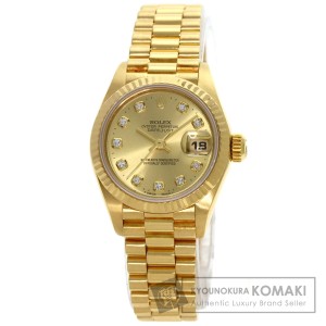 ロレックス ROLEX 69178G  デイトジャスト 10P ダイヤモンド  腕時計 K18イエローゴールド K18YG   中古