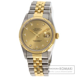 ロレックス ROLEX 16233G  デイトジャスト 10P ダイヤモンド  腕時計 ステンレススチール 中古