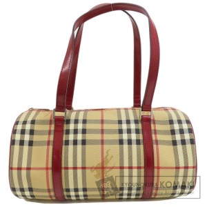 バーバリー BURBERRY  ノバチェック  ハンドバッグ PVC レディース  中古