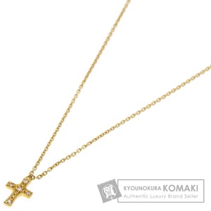 スタージュエリー STAR JEWELRY  クロス ダイヤモンド  ネックレス K18イエローゴールド 中古