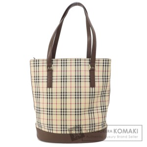 バーバリー BURBERRY  ノバチェック  トートバッグ キャンバス レディース  中古