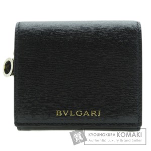 ブルガリ BVLGARI  ロゴ ビーゼロワンモチーフ 三つ折り  二つ折り財布（小銭入れあり） 中古