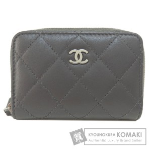 シャネル CHANEL  マトラッセ ココマーク シルバー金具  コインケース カーフ レディース  中古