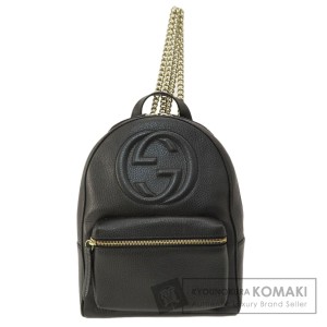 グッチ GUCCI 536192  ソーホー インターロッキングG  リュック・デイパック レザー 中古