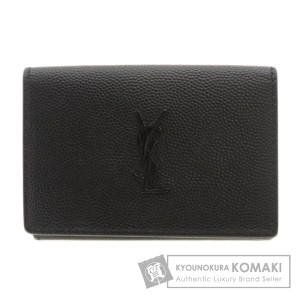 サンローラン SAINT LAURENT  ロゴモチーフ  二つ折り財布（小銭入れあり） カーフ 中古