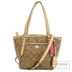 コーチ COACH F26182  シグネチャー 2WAY  トートバッグ PVC レディース  中古