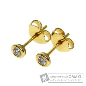 ティファニー TIFFANY&Co.  バイザヤード 1P ダイヤモンド  ピアス K18イエローゴールド 中古