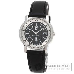 ブルガリ BVLGARI ST35SLD  ソロテンポ   腕時計 ステンレススチール 革   メンズ  中古