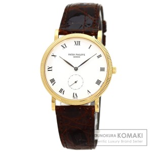 パテックフィリップ PATEK PHILIPPE 3919J-001  カラトラバ  腕時計 K18イエローゴールド 革   中古