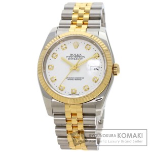 ロレックス ROLEX 116233G  デイトジャスト 10P ダイヤモンド  腕時計 ステンレススチール 中古