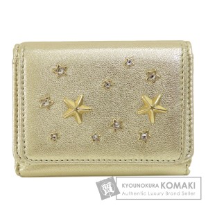 ジミーチュウ Jimmy Choo  スターモチーフ  二つ折り財布（小銭入れあり） レザー 中古