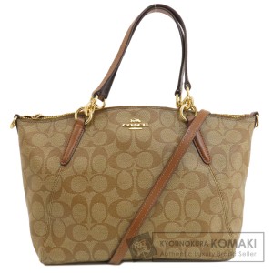 コーチ COACH F28989  シグネチャー 2WAY  ハンドバッグ PVC レディース  中古