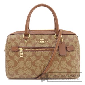 コーチ COACH F83607  シグネチャー 2WAY  ハンドバッグ PVC レディース  中古