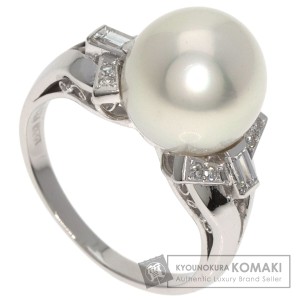 ミキモト MIKIMOTO  パール 真珠 ダイヤモンド  リング・指輪 プラチナPT950 レディース  中古