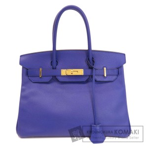 エルメス HERMES  バーキン30 ブルー ゴールド金具  ハンドバッグ ヴォーエプソン 中古