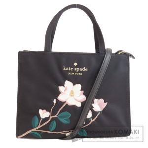 ケイトスペード kate spade  フラワーモチーフ 2WAY  ハンドバッグ ナイロン素材 レディース  中古