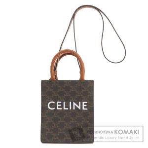 セリーヌ CELINE  バーティカルカバ ミニ トリオンフ  ショルダーバッグ PVC レディース  中古