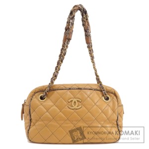 シャネル CHANEL  チェーンショルダー マトラッセ ゴールド金具  ショルダーバッグ カーフ 中古