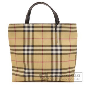 バーバリー BURBERRY  ノバチェック  ハンドバッグ PVC レディース  中古