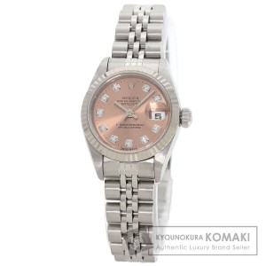 ロレックス ROLEX 69174G  デイトジャスト 10P ダイヤモンド  腕時計 ステンレススチール SS 中古