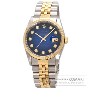 ロレックス ROLEX 16233G  デイトジャスト 10P ダイヤモンド ブルーグラデーション  腕時計 中古